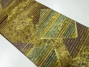 リサイクル　高村智恵子　西陣まいづる製　引箔色紙散らし模様織出し袋帯